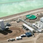 Planta de litio de Lithium Argentina en la Puna, con piletas de salmuera