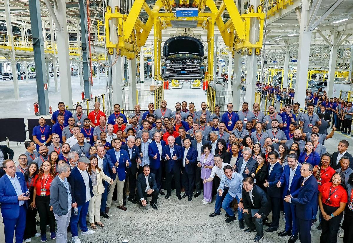 Vista de la planta de BYD en Camacari, estado de Bahia, Brasil