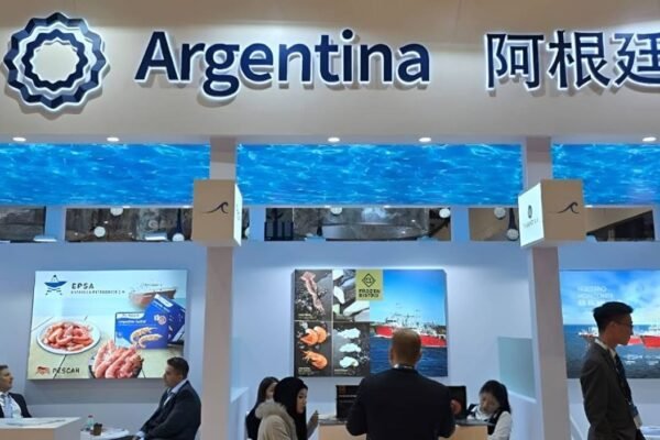 Pabellon argentino en la China Fisheries and Seafood Expo 2026 de Qingdao