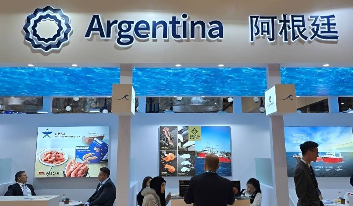 Pabellon argentino en la China Fisheries and Seafood Expo 2026 de Qingdao