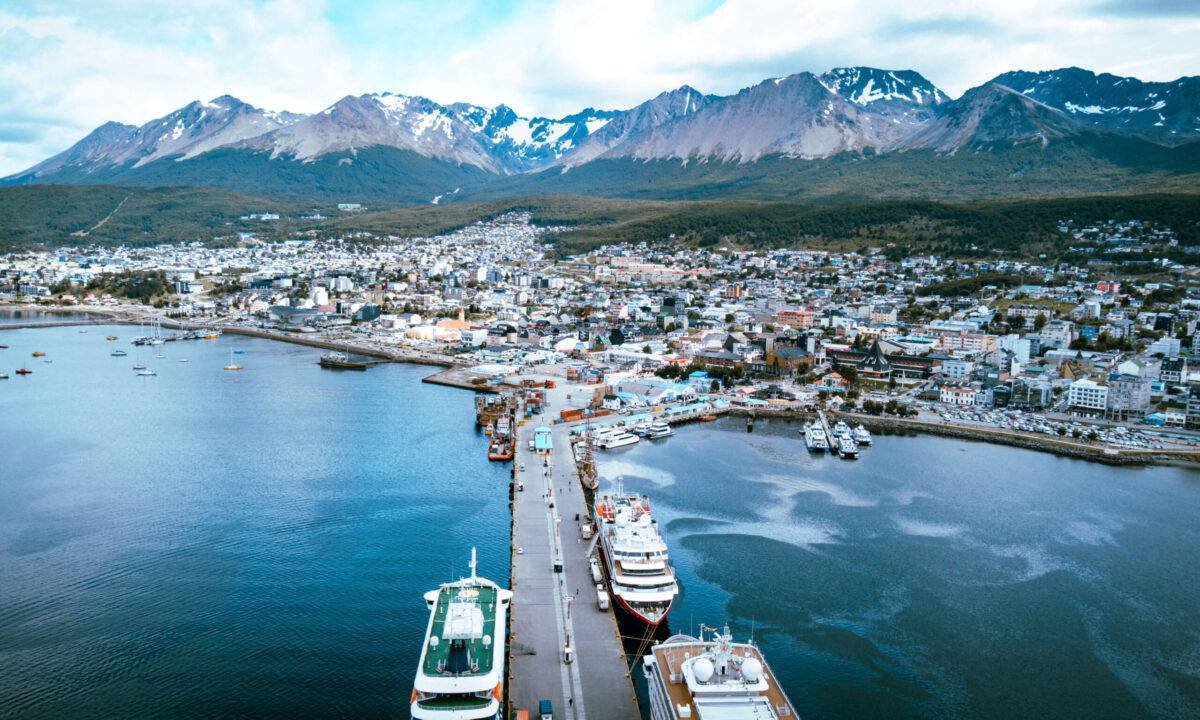 Vista de la obra de la nueva central termoelectrica de Ushuaia, Tierra del Fuego